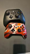 2 PowerA Enhanced Xbox One Wired Controllers Red Camo and Carbon Black