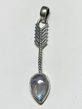 Arrow Head - Labradorite 925 Sterling Silver Pendant Jewelry JY870