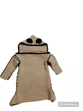 Handmade Knitted Oogie Boogie Style Blanket Sleep Sack Costume For Infant Baby