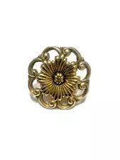 Brass Knob Ornate Victorian Floral Style For Dresser Drawer Chest