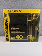 NEW VINTAGE OLD STOCK SONY XR-40 CAR RADIO AM/FM CASSETTE STEREO AUTOMOBILE 80's