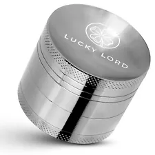 Lucky Lord Spice Herb Tobacco Grinder 1.5 Inch 4 Piece Crusher Aluminum Grinder