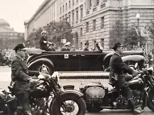 WW2 1945 admiral Nimitz parade washington dc orig PHOTO LOT harley davidson bike