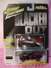 Blacked Out 1941 WILLYS PICKUP #5✰Black; red;MIDNIGHT RIDEðJohnny Lightning ✰B