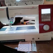 Janome Memory Craft 7700 Horizon Sewing Machine Used Adjusted for maintenance