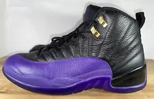 Jordan 12 Retro Mid Field Purple Black Purple Gold Leather CT8013-057 Size 12