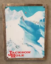 Jackson Hole Wyoming Tetons Ski Skiing Vintage Poster Framed Sign Home Decor