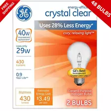 GE 40-WATT Light Bulbs Crystal Clear 430 Lumens Dimmable Classic Single Bulbs