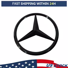 GLOSS BLACK Star Emblem Rear Trunk Lid Logo Badge AMG CLS63 CLS550 Mercedes W218 (For: 2016 CLS63 AMG S)