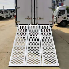 Folding Aluminum Trailer Ramp Loading Ramps For Motorcycle ATV UTV Trucks 1500LB