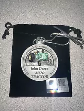 John Deere 2024 Pewter Christmas 4020 Ornament