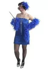 Women's 1920's Historical Blue Flapper Dress SIZE STANDARD (Used)