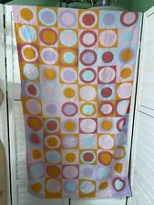 Vintage Seventeen Magazine 90s Multicolored Geometric Circle Beach Towel 53.5x30