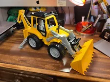 DRIVEN™ Backhoe Loader 17" Tractor ~ w/ Sound Rubber Wheels Moving Parts ~ EUC