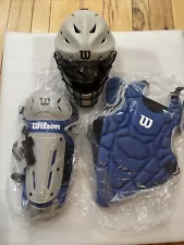 New Wilson EZ Gear Baseball Catchers Youth equipment kit small/medium Royal set