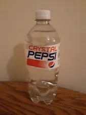 Crystal Pepsi 20 fl oz. Plastic expired 12/10/18 unopened rerelease FLAT sealed!