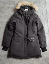 Women's Canada Goose Trillium Arctic Down Parka Real Fur, Black, Size M 6660L