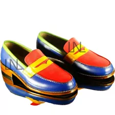 New Men's Multi-Color Slip On Penny Loafer Genuine Leather Fashion Formal Shoes