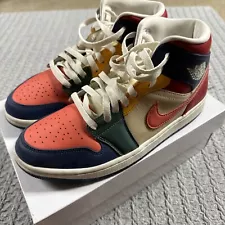 [DN3738-400] Womens Air Jordan Retro 1 Mid SE 'Multi Color (2022)'