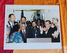 NELSON MANDELA VINTAGE ORIGINAL COLOR PHOTO CHICAGO CITY HALL DALEY JACKSON