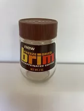 Vintage General Foods BRIM Freeze Dried Decaf Coffee 2 Oz Jar