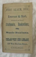 New ListingVINTAGE CHICAGO DEPT FIRE ALARM 1874 BOX LIST BOOK BOOKLET STREET STATION BUILDI