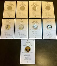 Collection Of 9 Mixed Crowns With Certificates The Royal Crowns Collection no 6