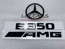 Rear Star & Badge for Mercedes E350 AMG W207 09-16 Coupe&Convertible Gloss Black