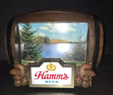 Hamm's Beer Barrel Lighted Flip Sign Vintage '60s Motion Breweriana Works Great