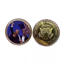 Donald Trump 2024 US 45th President Campaign Assassination Commemorative Coins