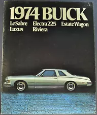 1974 Buick Brochure Riviera LeSabre Electra 225 Luxus Estate Wagon Canadian 74