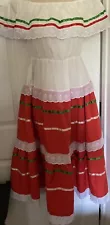 TRICOLOR SENORITA DRESS DANCING Mexican COSTUME Size Small