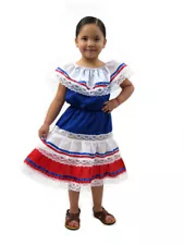 Ethnic Puerto Rican Boricua, Dominican, Costa Rican Red, Blue and White Colored