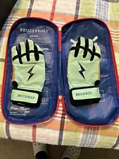 bruce bolts batting gloves youth large Liberty Green