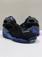 Nike Air Jordan 8 Retro Aqua 2015 Size 10 305381-025 Black Purple Blue Teal OG