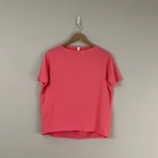 Lululemon Back in Action Short Sleeve Shirt Raspberry Cream Womens Size 4