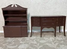 Irene (Renwal) HUTCH & BUFFET Vintage Tin Dollhouse Furniture Plastic 1:16