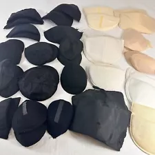 Vtg Womens Clothing Shoulder Pads BLACK WHITE Assort Sizes, Shapes Lot 22 Sets