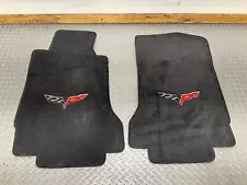 05-10 Chevy Corvette C6 Pair LH&RH Floor Cloth Floor Mats (Black 19i) See Notes