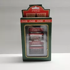 Coca Cola Town Square Christmas Village Figure Park Bench #64319