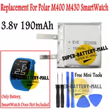 190mAh Replacement Battery EVE352826 / EVE322826 For Polar M400 M430 SmartWatch