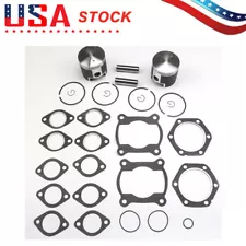 Pistons Top End Gasket Kit Std Bore 72mm For 1986-1999 Polaris Indy Trail 488