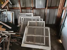 old windows for sale white wood frame.