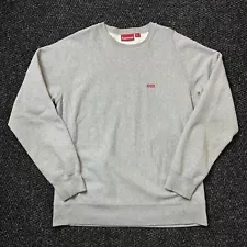 Supreme gray small box logo crewneck sweatshirt size large