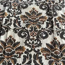 Vintage 60hx24w French Jacquard Curtains Set