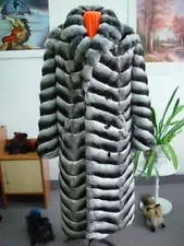 BRAND NEW RANCHED CHINCHILLA FUR COAT JACKET MEN MAN