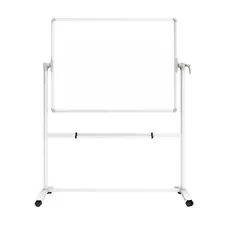 VIZ-PRO Double-Sided Magnetic Mobile Whiteboard, 60 x 36 Inches, Steel Stand