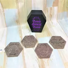 Disney Halloween Usa Limited Haunted Mansion Coaster Tray Grave Marker Tombstone