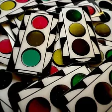 Huge Lot of 25 Traffic Light 1950's Small 1" Vari-Vue Flicker Lenticulars NOS