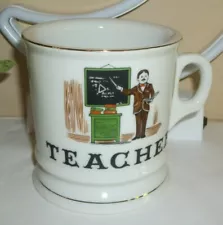 Vintage SHAVING MUG Barber Shop TEACHER Occupational A. Price Imported JAPAN